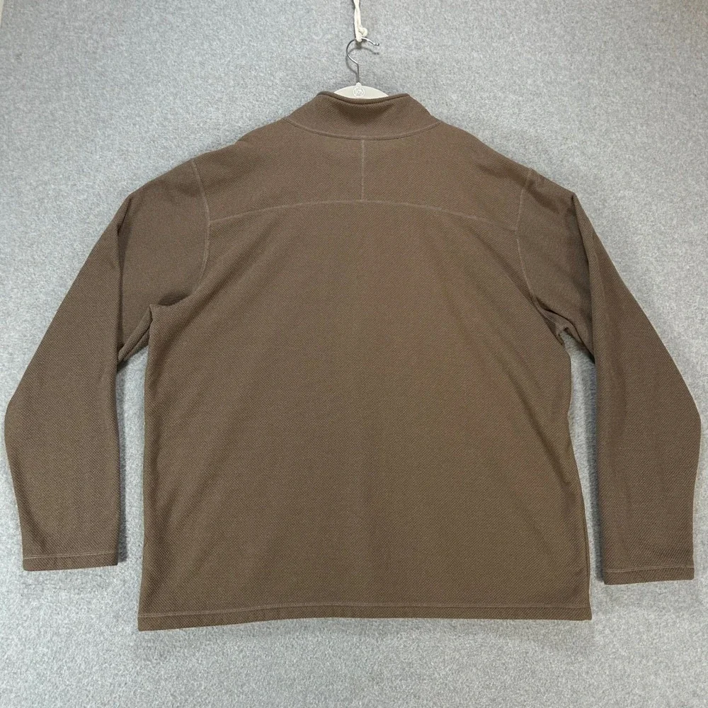 The North Face Pullover 1/4 Zip Mens XXL Brown Waffle Fleece Hiking Outdoor